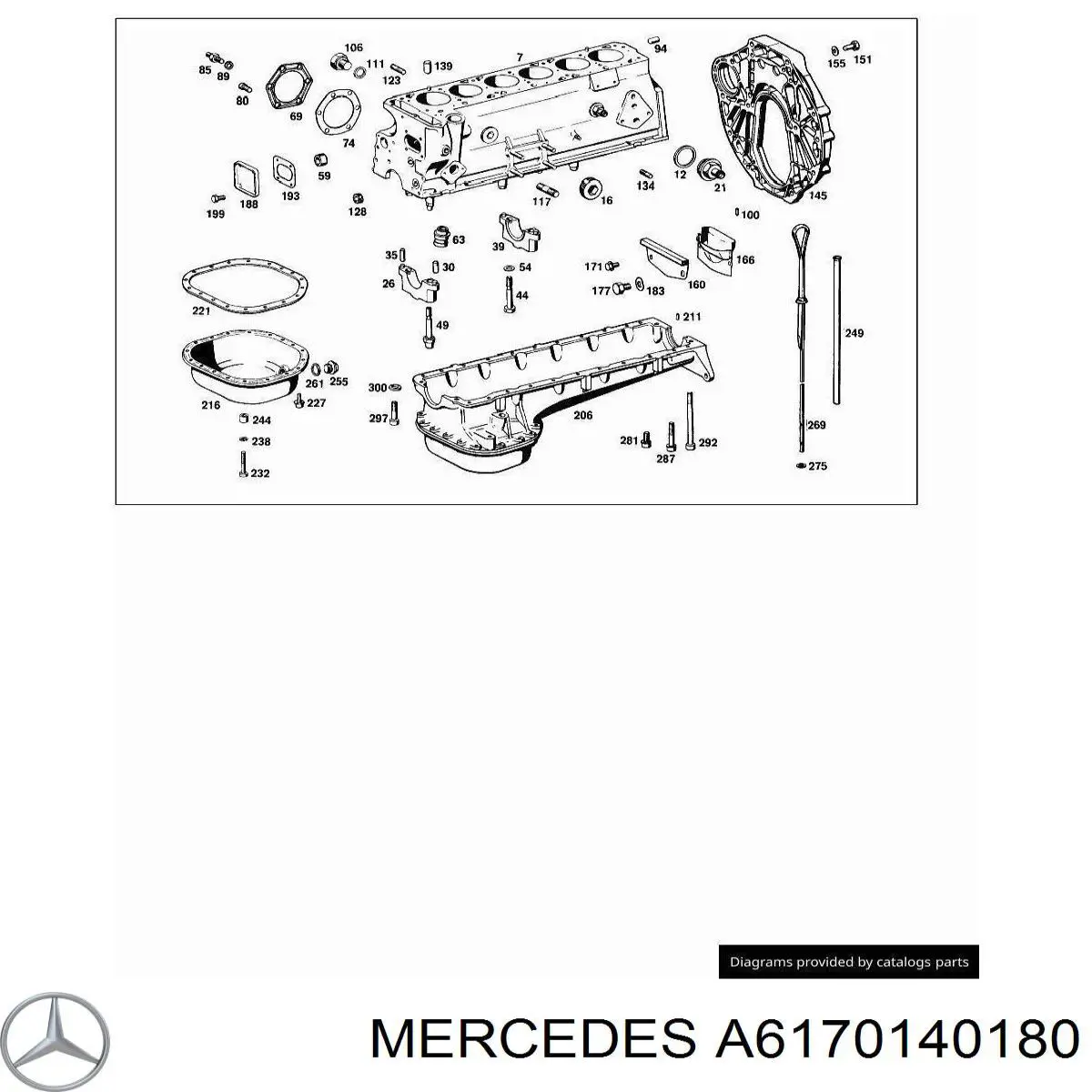 A6170140180 Mercedes прокладка поддона картера двигателя