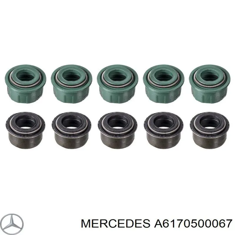 Сальник клапана (маслосъемный), впуск/выпуск, комплект на мотор Mercedes A6170500067