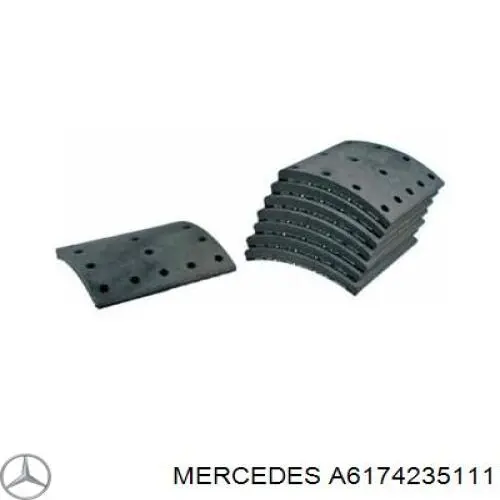Накладка тормозная передняя (TRUCK) Mercedes A6174235111 цена, от 43.28 USD