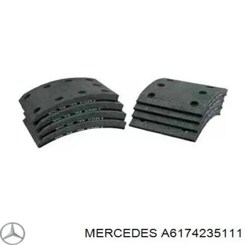 A6174235111 Mercedes Накладка тормозная передняя (TRUCK)