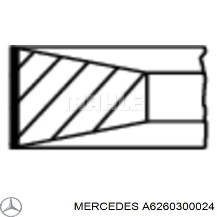 A203300Q0D Nissan/Infiniti Комплект поршневых колец на 1 цилиндр, 2-й ремонт (+0,50)