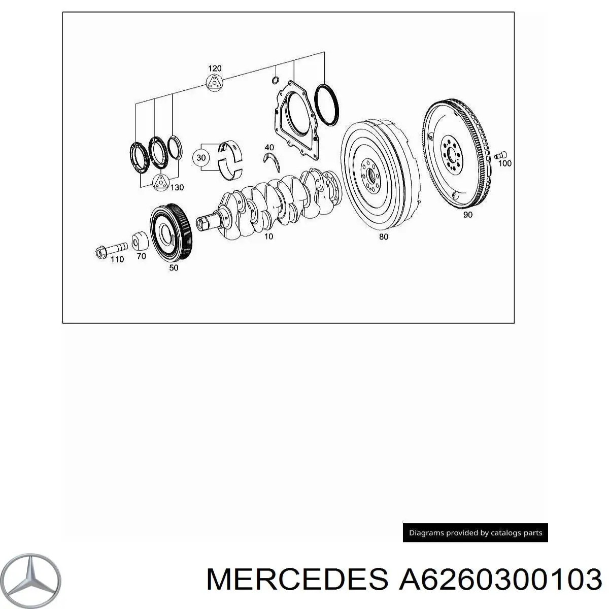 Шкив коленвала (демпфер) Mercedes A6260300103 цена, от 21.19 USD