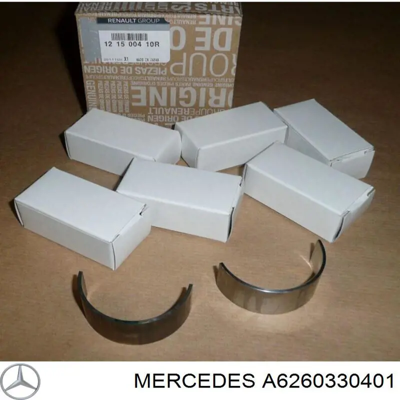 A6260330401 Mercedes вкладыши коленвала шатунные, комплект, стандарт (std)