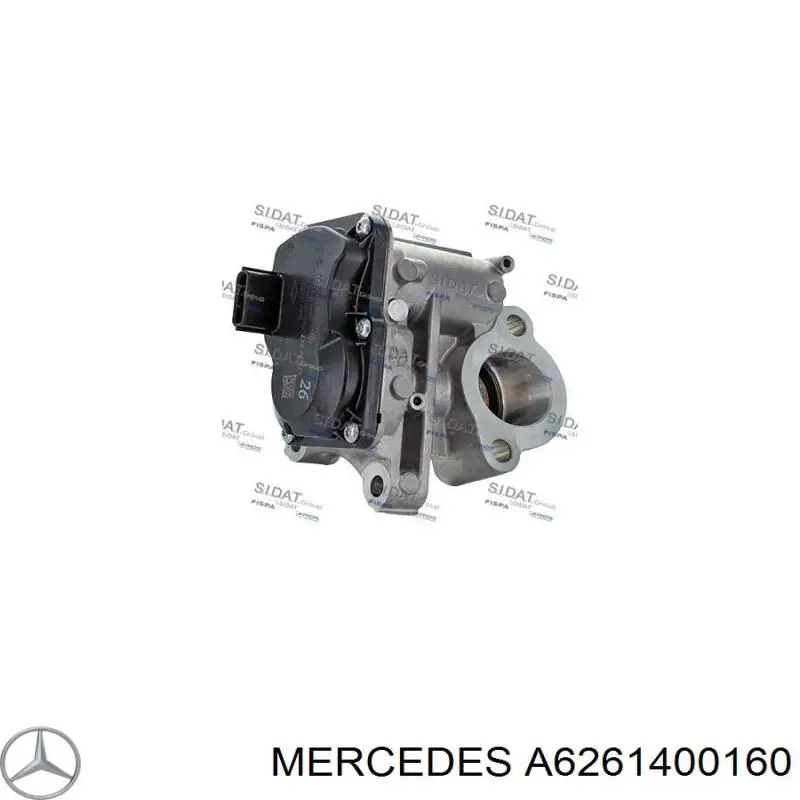 A6261400160 Mercedes válvula egr de recirculação dos gases