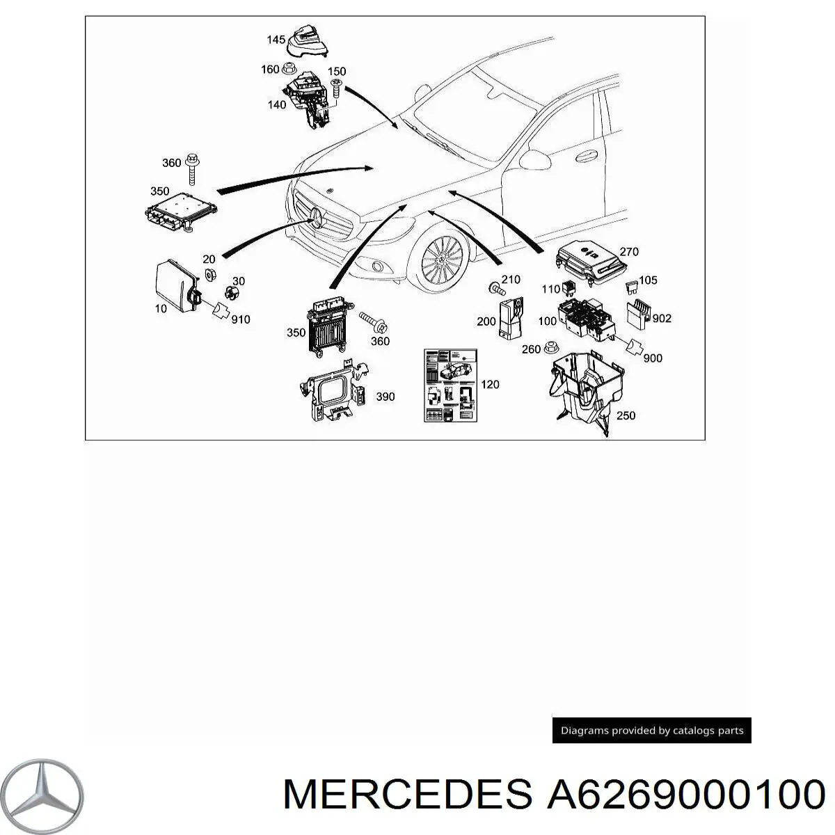 A6269000100 Mercedes relê das velas de incandescência