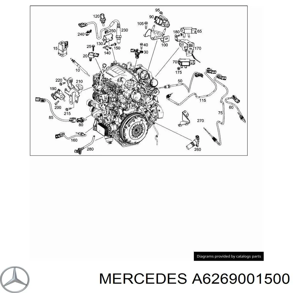 A6269001500 Mercedes relê das velas de incandescência