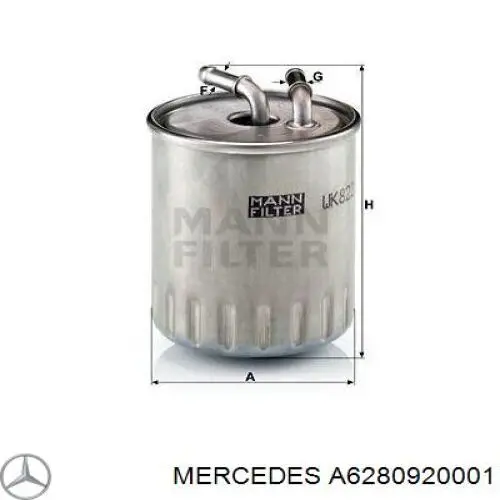 A6280920001 Mercedes топливный фильтр