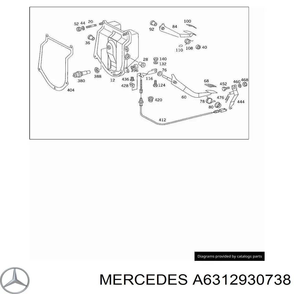 A6312930738 Mercedes Трос сцепления