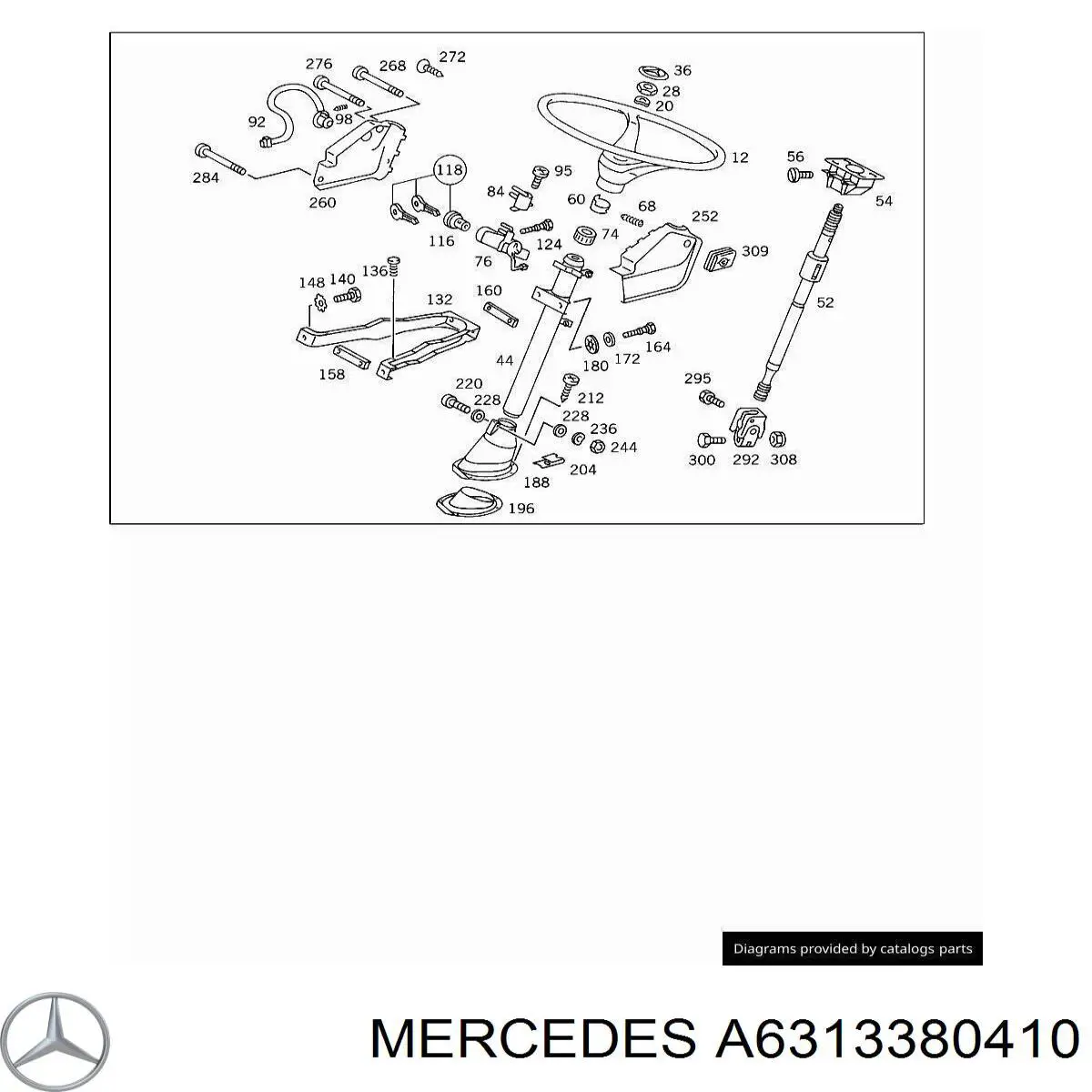 A6313380410 Mercedes наконечник рулевой тяги внутренний