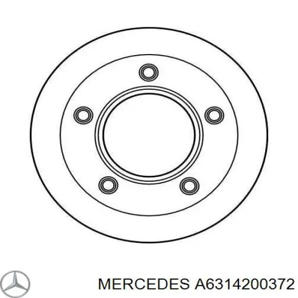 Тормоз дисковый передний Mercedes A6314200372 цена, от 39.51 USD