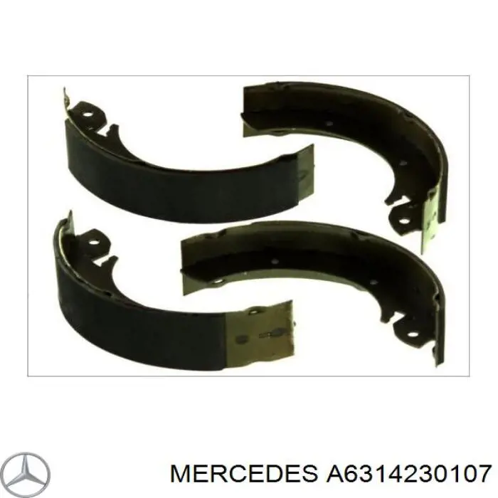 Купить A6314230107 Mercedes Задние барабанные тормозные колодки