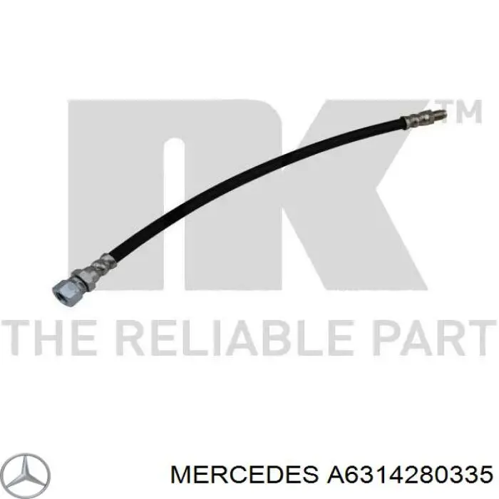 Купить 6314280235 Mercedes Задний тормозной шланг