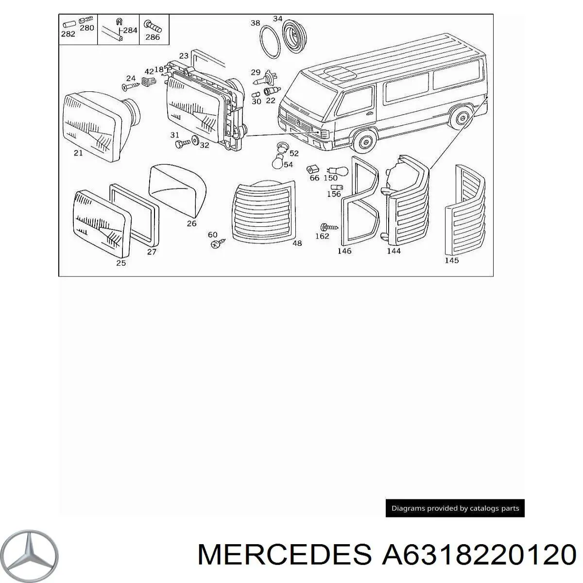 Указатель поворота правый на Mercedes 100 (631)
