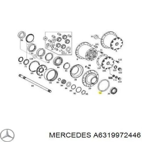Купить 0059971646 Mercedes Сальник задней ступицы внешний