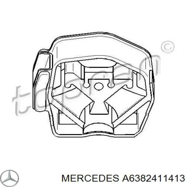 Купить A6382411413 Mercedes Гидроопора двигателя задняя