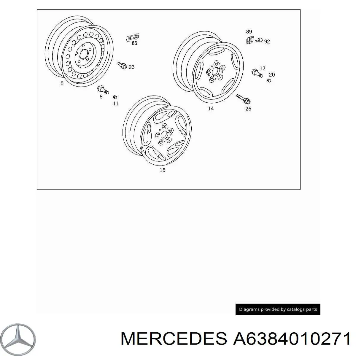 Болт колесный  Mercedes A6384010271 цена, от 2.23 USD