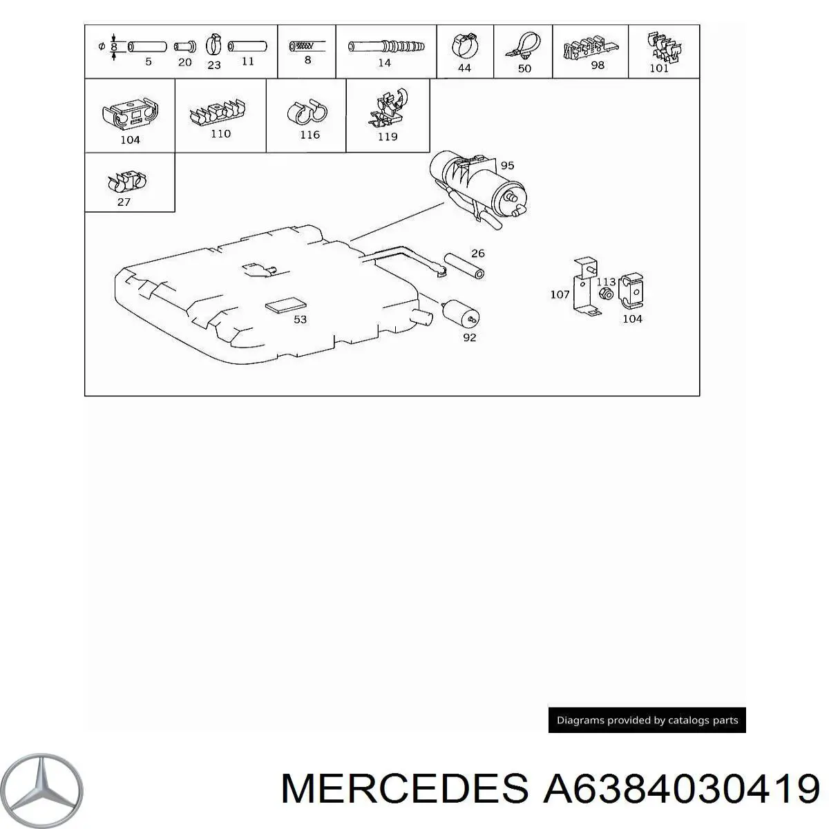 Купить A6384030119 Mercedes 