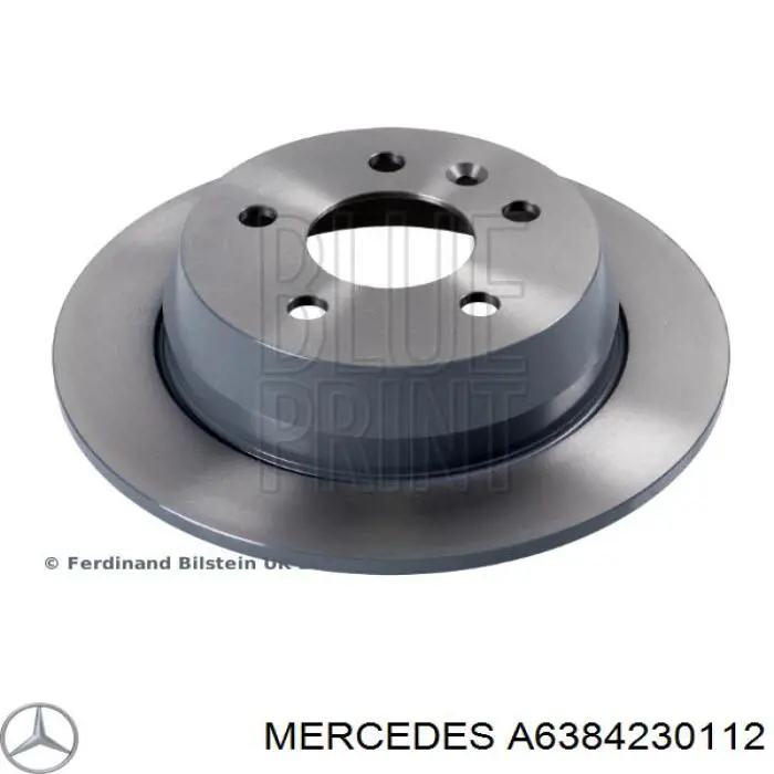 A6384230112 Mercedes диск тормозной задний