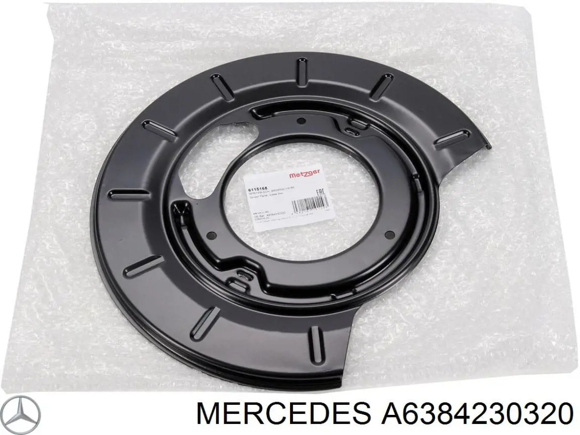 A6384230320 Mercedes proteção do freio de disco traseiro