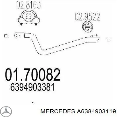 Трубы приемные (штаны) MTS 0117910 цена, от 98.50 USD
