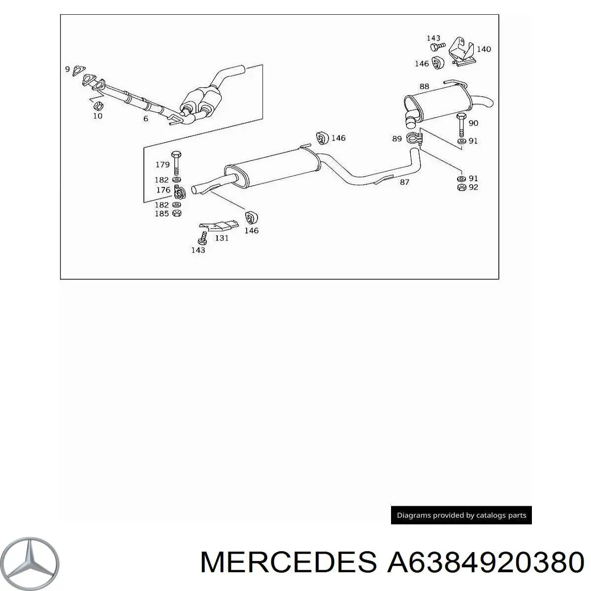 Прокладка глушителя A6384920380 Mercedes