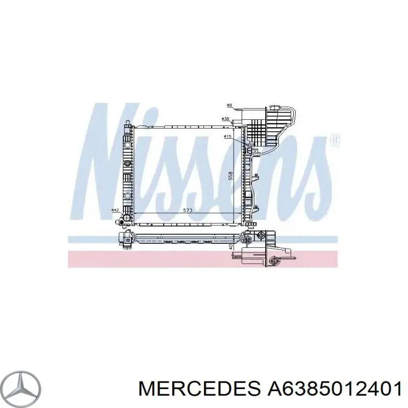Радиатор охлаждения двигателя Mercedes A6385012401 цена, от 961.24 USD