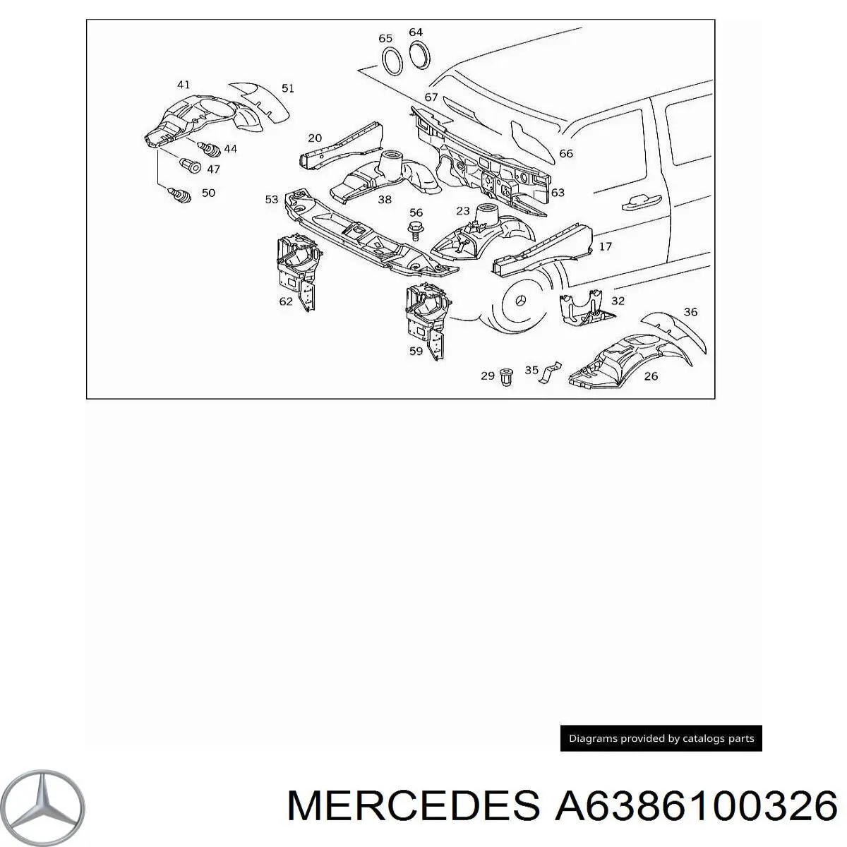 A6386100326 Mercedes кронштейн (адаптер крепления фары передней правой)