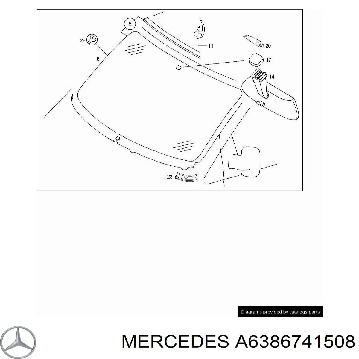  Стекло кузова (багажного отсека) правое Mercedes Vito 