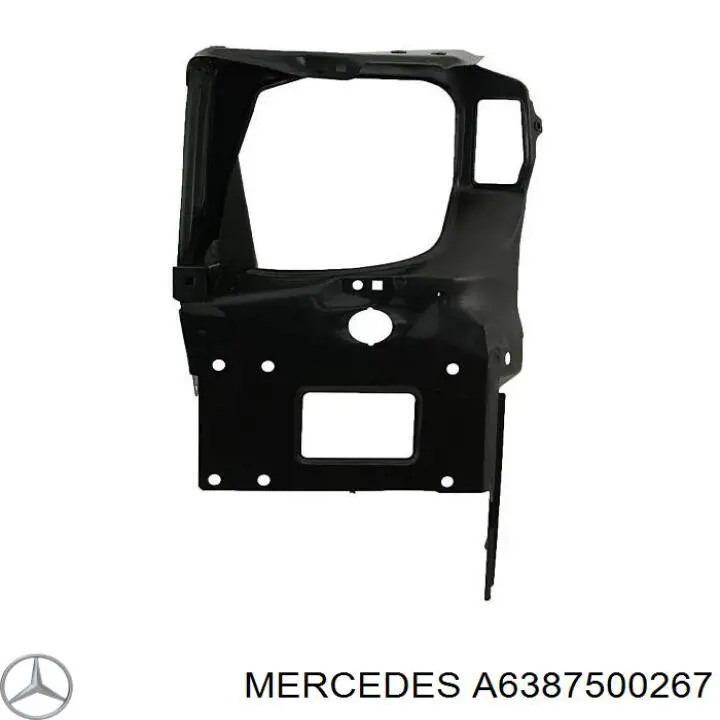 A6387500267 Mercedes суппорт радиатора верхний (монтажная панель крепления фар)