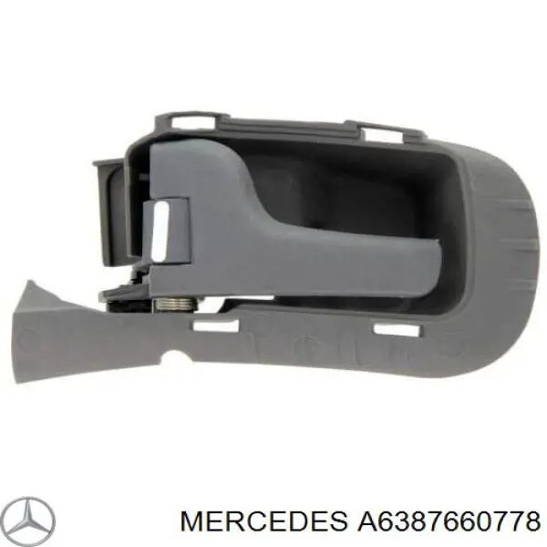 A6387660778 Mercedes maçaneta interna esquerda da porta dianteira