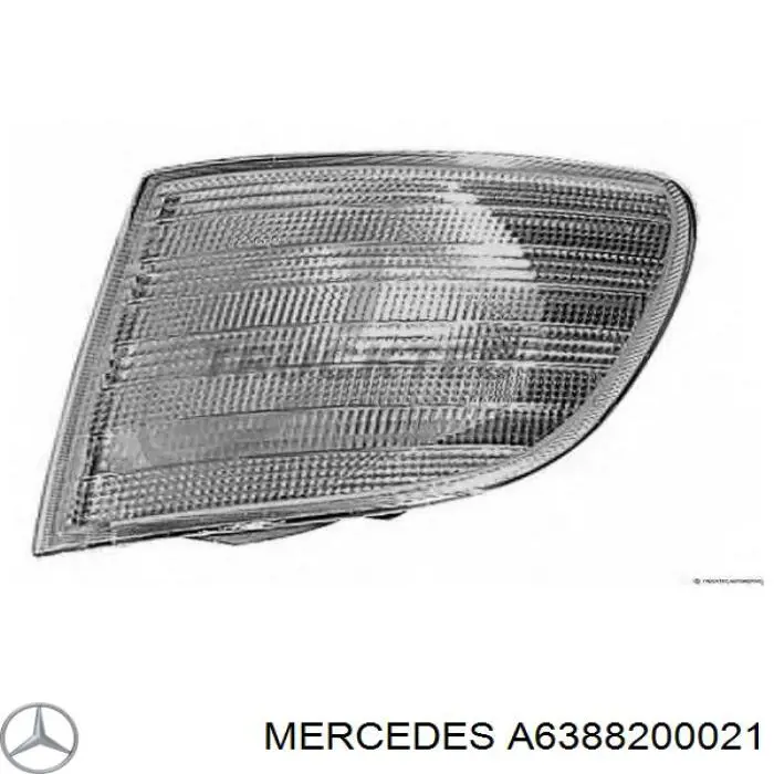 Левый фонарь указателя поворота Mercedes A6388200021