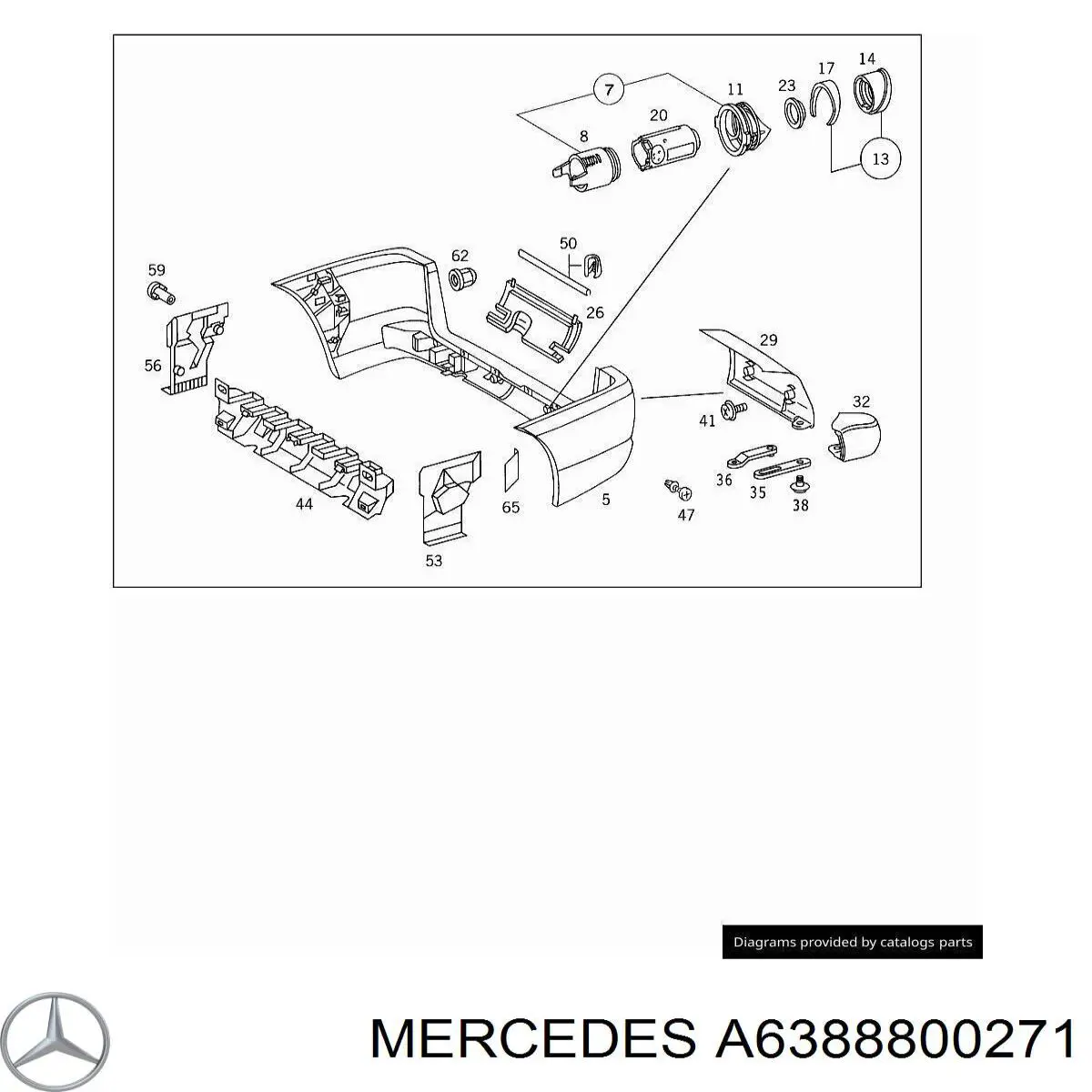 A6388800271 Mercedes Задний бампер