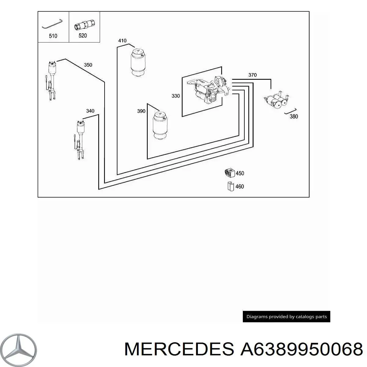 Скоба тормозной трубки 6389950068 Mercedes