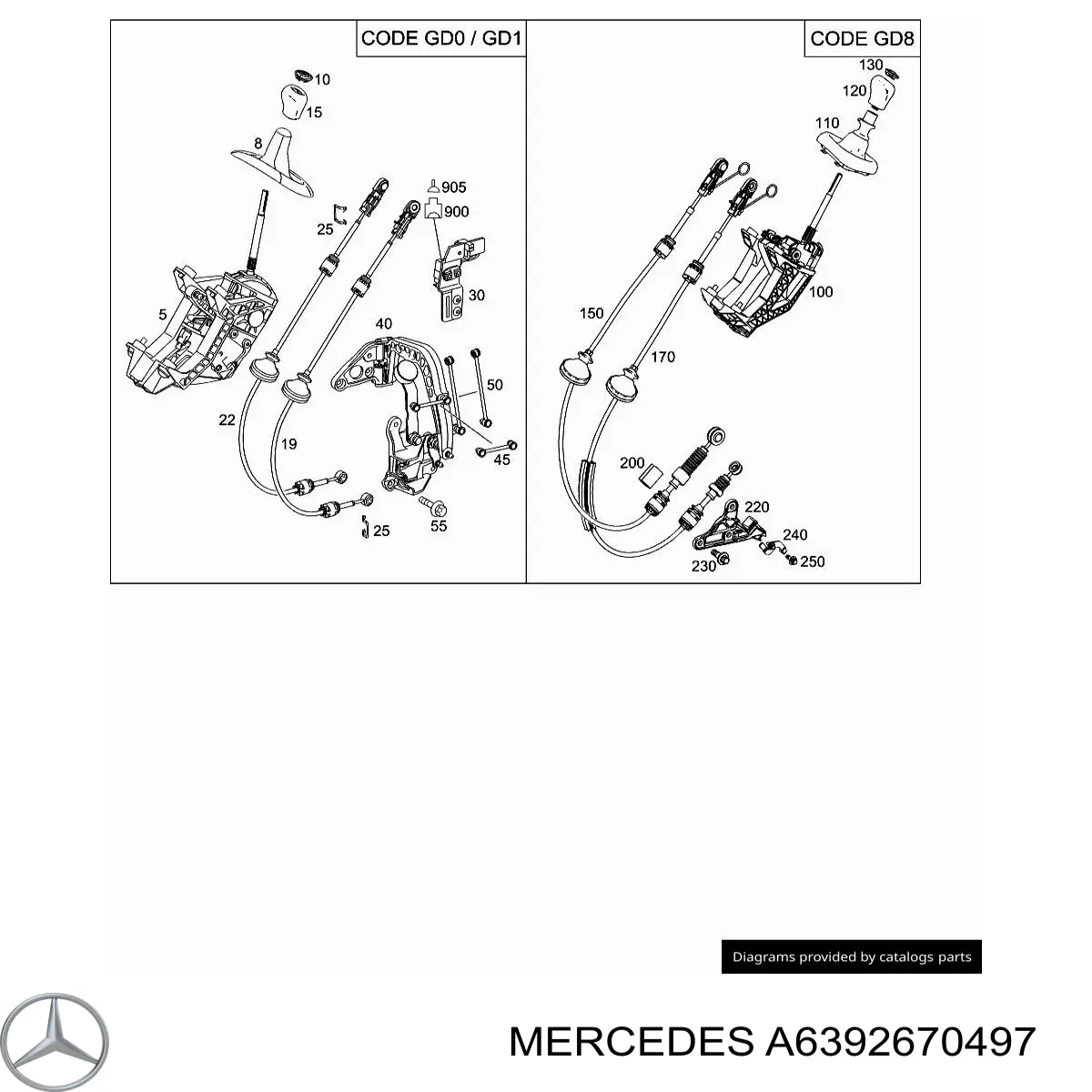 Чехол на рычаг переключения 6392670497 Mercedes