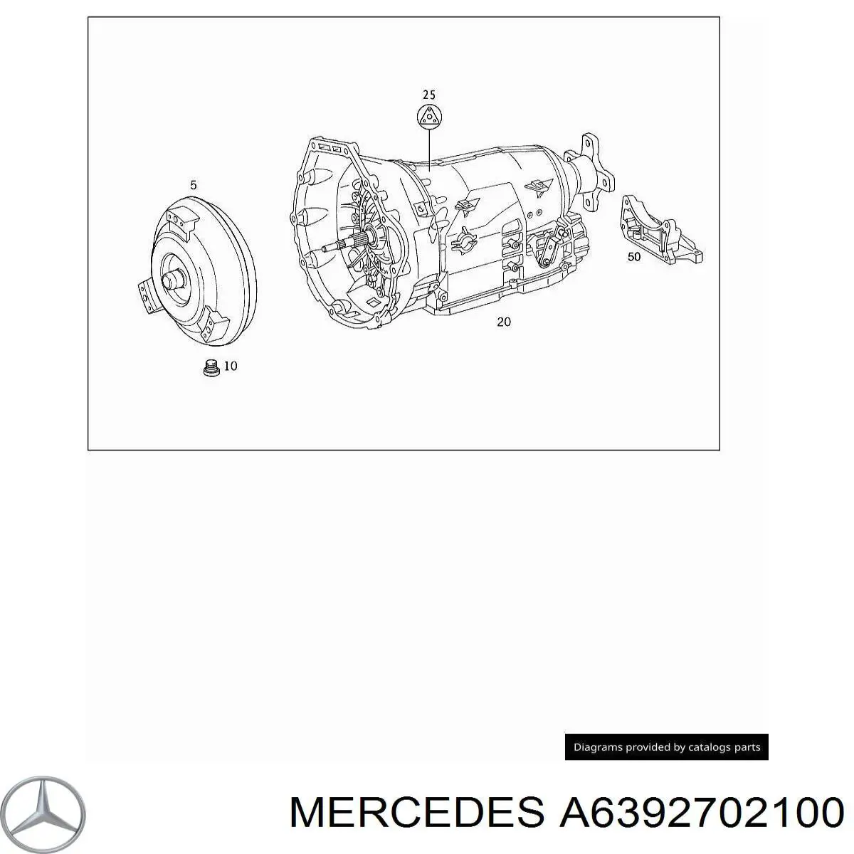 A6392702100 Mercedes caixa automática de mudança montada