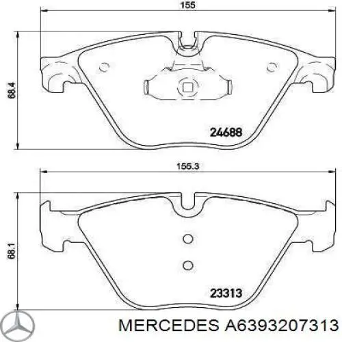 Купить A6393207313 Mercedes Амортизатор передней подвески