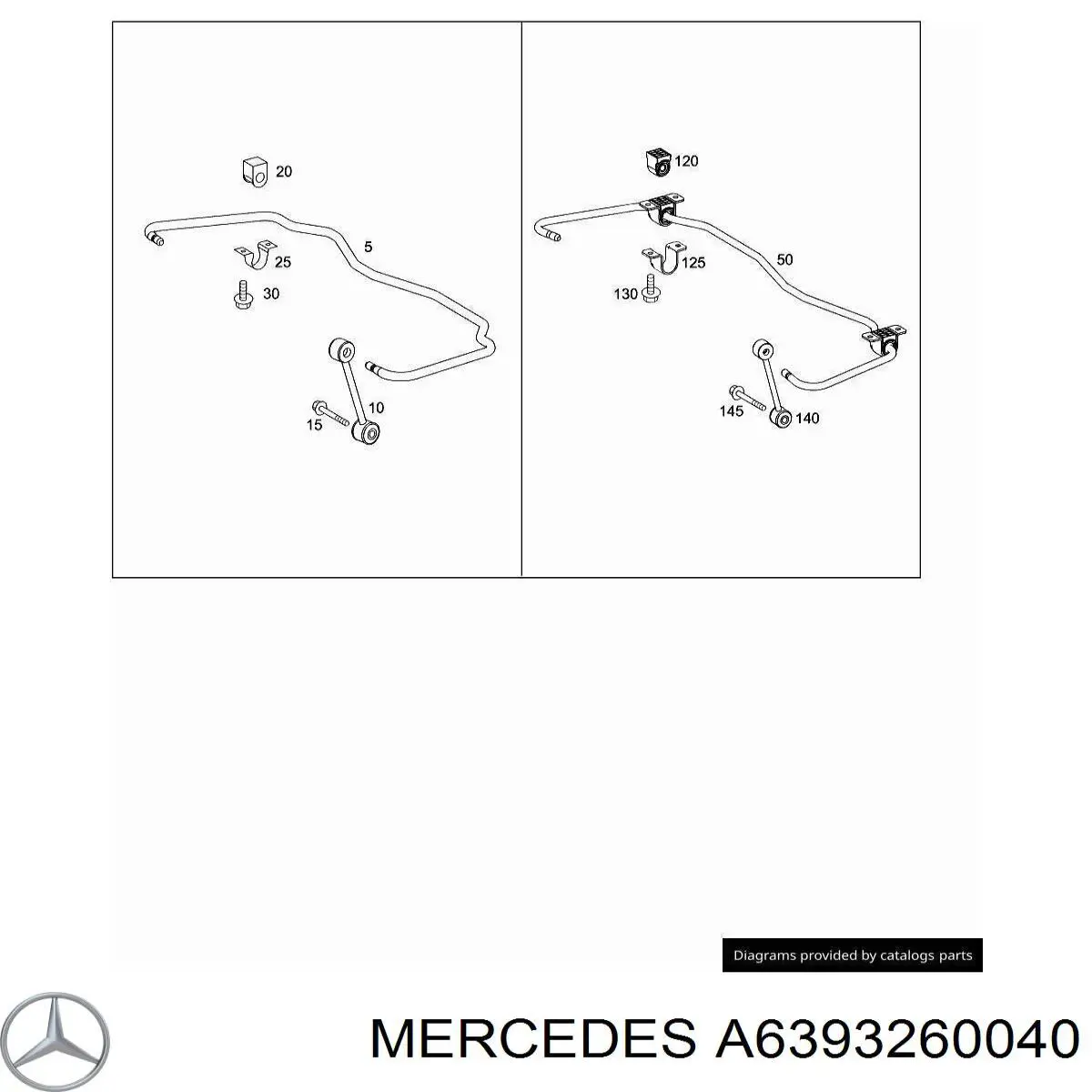 Хомут крепления втулки стабилизатора, заднего на Mercedes Viano (W639)