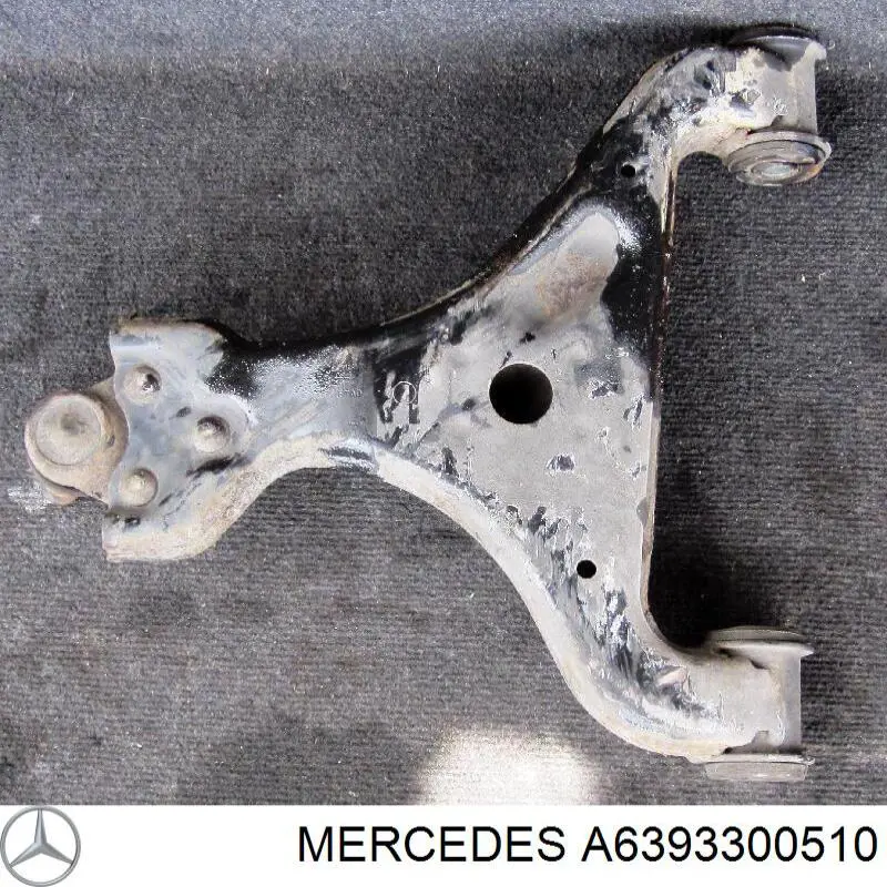 A6393300510 Mercedes braço oscilante inferior direito de suspensão dianteira