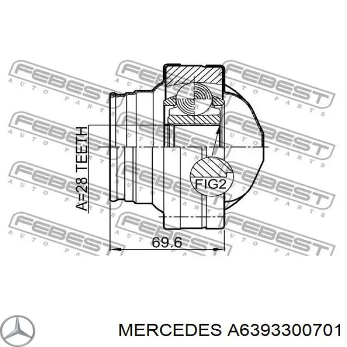 A6393300701 Mercedes Ось передняя в сборе