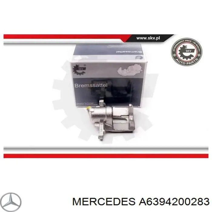 A6394200283 Mercedes суппорт тормозной задний левый