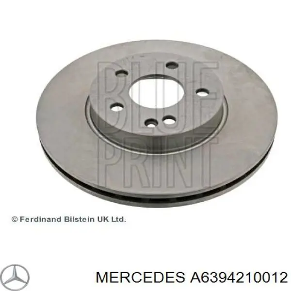 A6394210012 Mercedes диск тормозной передний