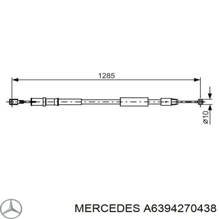 Трос ручника A6394270438 Mercedes