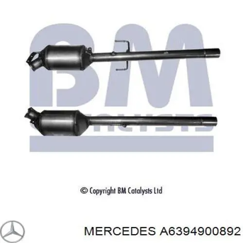 A6394900892 Mercedes сажевый фильтр системы отработавших газов