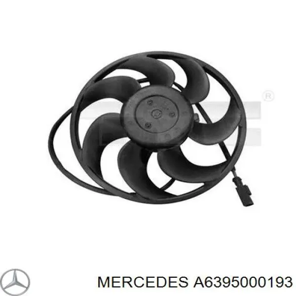 A6395000193 Mercedes Вентилятор кондиционера в сборе