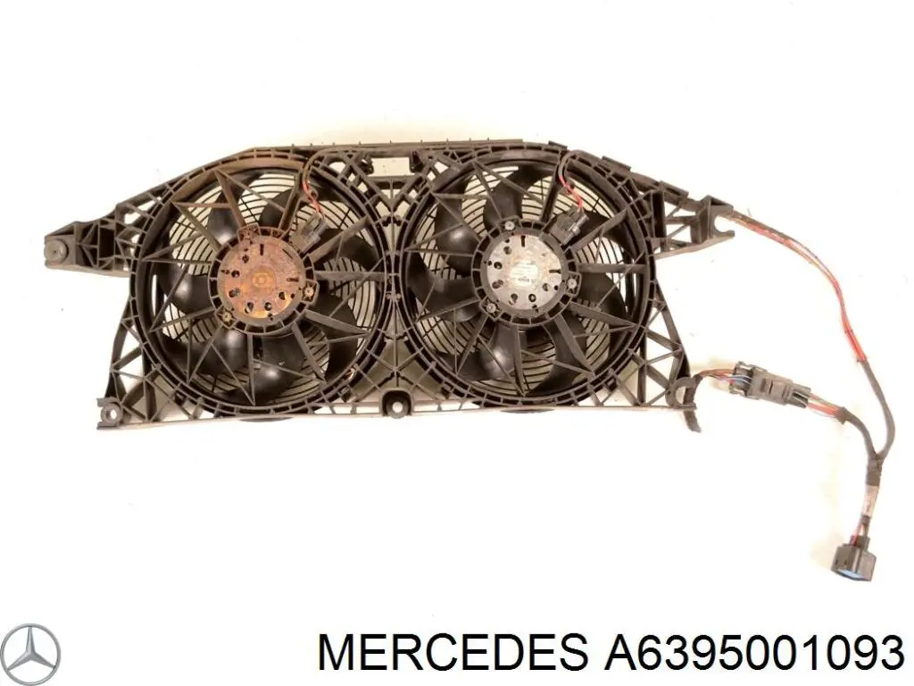 Вентилятор (крыльчатка) радиатора кондиционера левый 6395001093 Mercedes