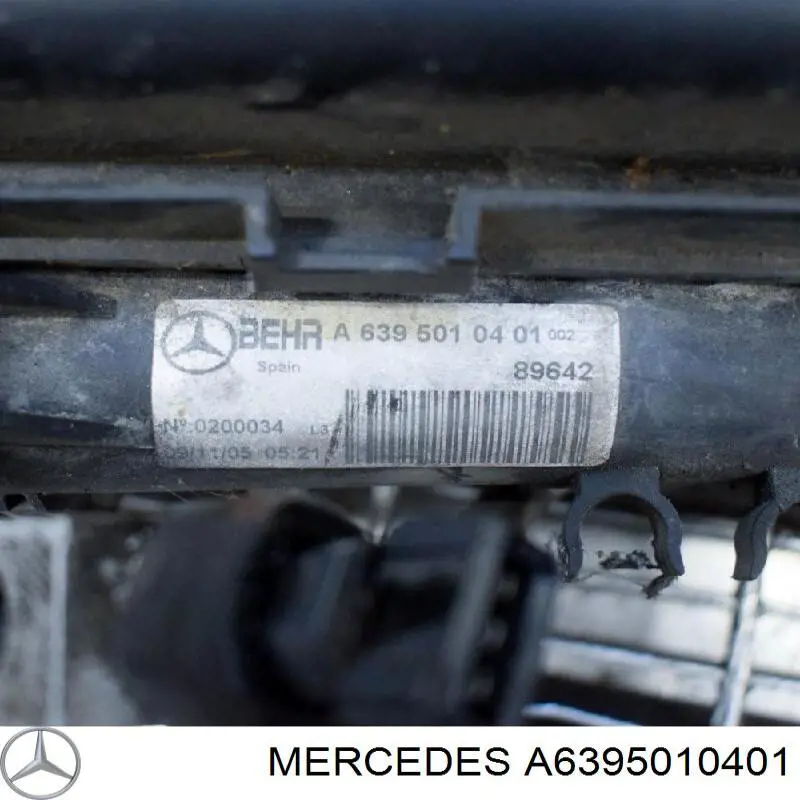 A6395010401 Mercedes Radiador de esfriamento de motor