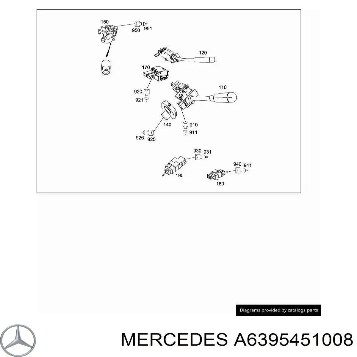 Замок зажигания A6395452208 Mercedes