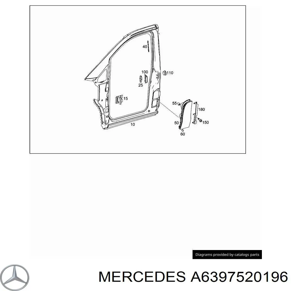 A6397520196 Mercedes Дверка бензобака