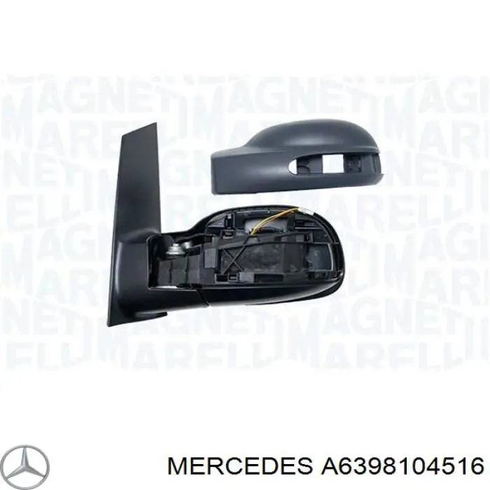 Левое боковое зеркало A6398104516 Mercedes