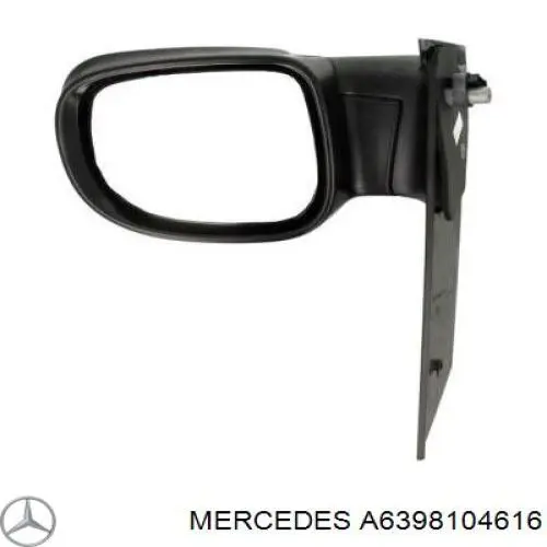 Правое боковое зеркало A6398104616 Mercedes